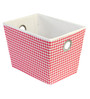 Checks Storage Box in Pink
