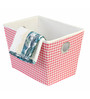 Checks Storage Box in Pink
