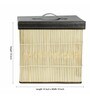 20 Ltr Wood Laundry Basket In Beige