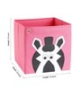 Zebra Fabric Kids Storage Box in Maroon Colour