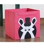 Zebra Fabric Kids Storage Box in Maroon Colour