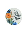 My Happy Place White Marble Wall Art