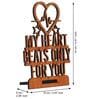 My Heart Beats Only For You Brown Engineered Wood Showpiece With Stand