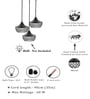 Mylo Black Metal Cluster Hanging Light