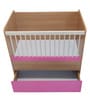 Lilliput Adjustable Crib with Drawer in Baby Pink