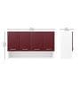 Myra Engineered wood Wall Mounted Kitchen Cabinet (Burgundy & White)