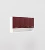 Myra Engineered wood Wall Mounted Kitchen Cabinet (Burgundy & White)