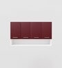 Myra Engineered wood Wall Mounted Kitchen Cabinet (Burgundy & White)