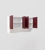 Myra Engineered wood Wall Mounted Kitchen Cabinet (Burgundy & White)