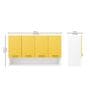Myra Engineered wood Wall Mounted Kitchen Cabinet (Yellow & White)