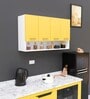 Myra Engineered wood Wall Mounted Kitchen Cabinet (Yellow & White)