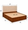 Myra Linear Queen Size Upholsetered Bed In Beige Colour With Box Storage