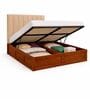 Myra Linear Queen Size Upholsetered Bed In Beige Colour With Hydraulic Storage