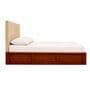 Myra Linear Queen Size Upholsetered Bed In Beige Colour With Hydraulic Storage