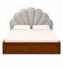 Myra Reva Queen Size Upholsetered Bed In Mist Grey Colour With Box Storage
