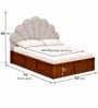 Myra Reva Queen Size Upholsetered Bed In Mist Grey Colour With Box Storage