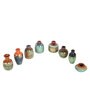 Myriad Hues (Set Of 8) Multicolour Terracotta Table Vase