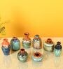 Myriad Hues (Set Of 8) Multicolour Terracotta Table Vase