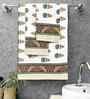 Myristica Madhuban Floral Waffle Cotton 250 GSM Bath & Hand Towel Set