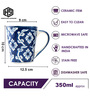 Mystic Floral Coffee Mug Set of 2 (350 ML Each) Microwave Safe Coffee Mug