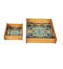 Mystic Mandala Wooden Tray Set   Set of 2