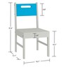 Mystica Solid Wood Kids Study Chair in Azure Blue Colour