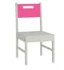 Mystica Solid Wood Chair In Barbie Pink