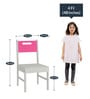 Mystica Solid Wood Chair In Barbie Pink