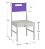 Mystica Solid Wood Chair In Lavender Purple