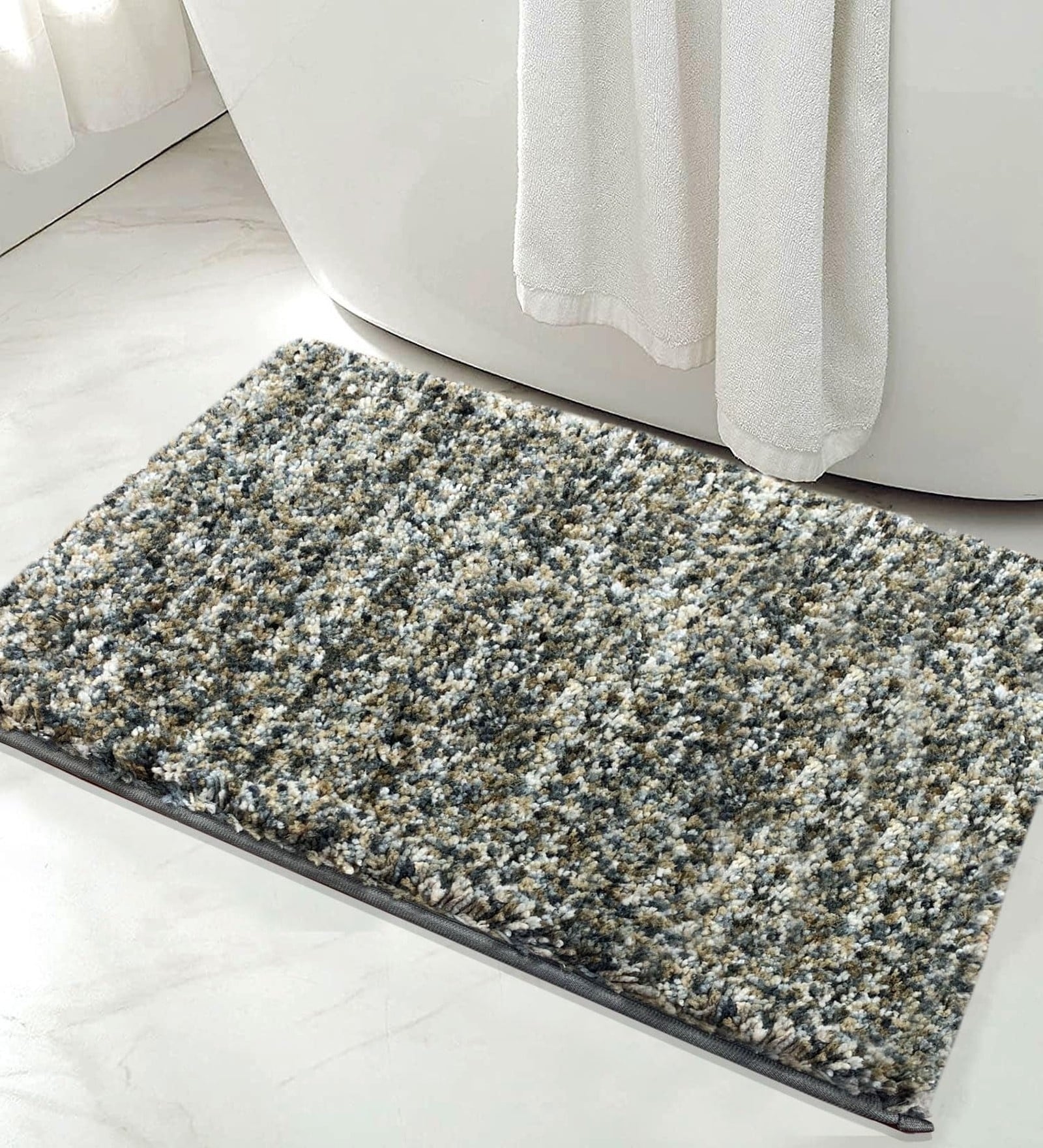 N.Walnut Microfiber 23x35 Inches Anti Skid Bath Mat