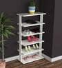 Nestor Open Shoe Rack in Frosty White Finish