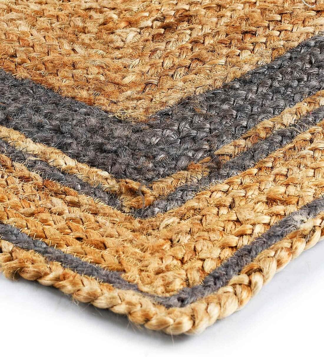 Buy Natural Jute Striped 4x6 Feet Hand Tufted Carpet by Joyrugs by  littlelooms at 15% OFF by Joyrugs by Littlelooms