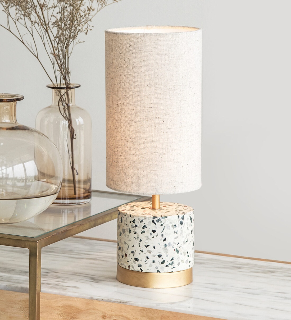 linen shade table lamp