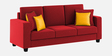 Nabi Fabric 3 Seater Sofa in Blood Maroon Colour