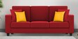 Nabi Fabric 3 Seater Sofa in Blood Maroon Colour