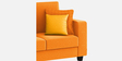 Nabi Fabric 3 Seater Sofa in Vivid Orange Colour
