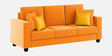 Nabi Fabric 3 Seater Sofa in Vivid Orange Colour