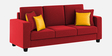 Nabi Fabric 3 Seater Sofa in Blood Maroon Colour