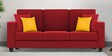 Nabi Fabric 3 Seater Sofa in Blood Maroon Colour