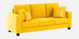 Nabi Fabric 3 Seater Sofa in Bold Yellow Colour