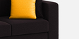 Nabi Fabric 3 Seater Sofa in Cara Brown Colour