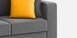 Nabi Fabric 3 Seater Sofa in Charcoal Grey Colour