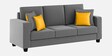 Nabi Fabric 3 Seater Sofa in Charcoal Grey Colour