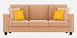 Nabi Fabric 3 Seater Sofa in Cosmic Beige Colour