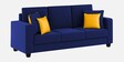 Nabi Fabric 3 Seater Sofa in Royal Blue Colour