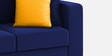 Nabi Fabric 3 Seater Sofa in Royal Blue Colour