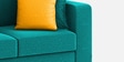 Nabi Fabric 3 Seater Sofa in Sea Green Colour