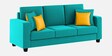Nabi Fabric 3 Seater Sofa in Sea Green Colour