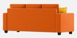 Nabi Fabric 3 Seater Sofa in Vivid Orange Colour