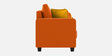 Nabi Fabric 3 Seater Sofa in Vivid Orange Colour